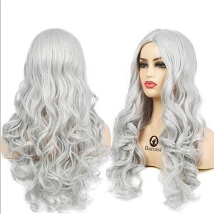 Grey Wig with lavender highlights